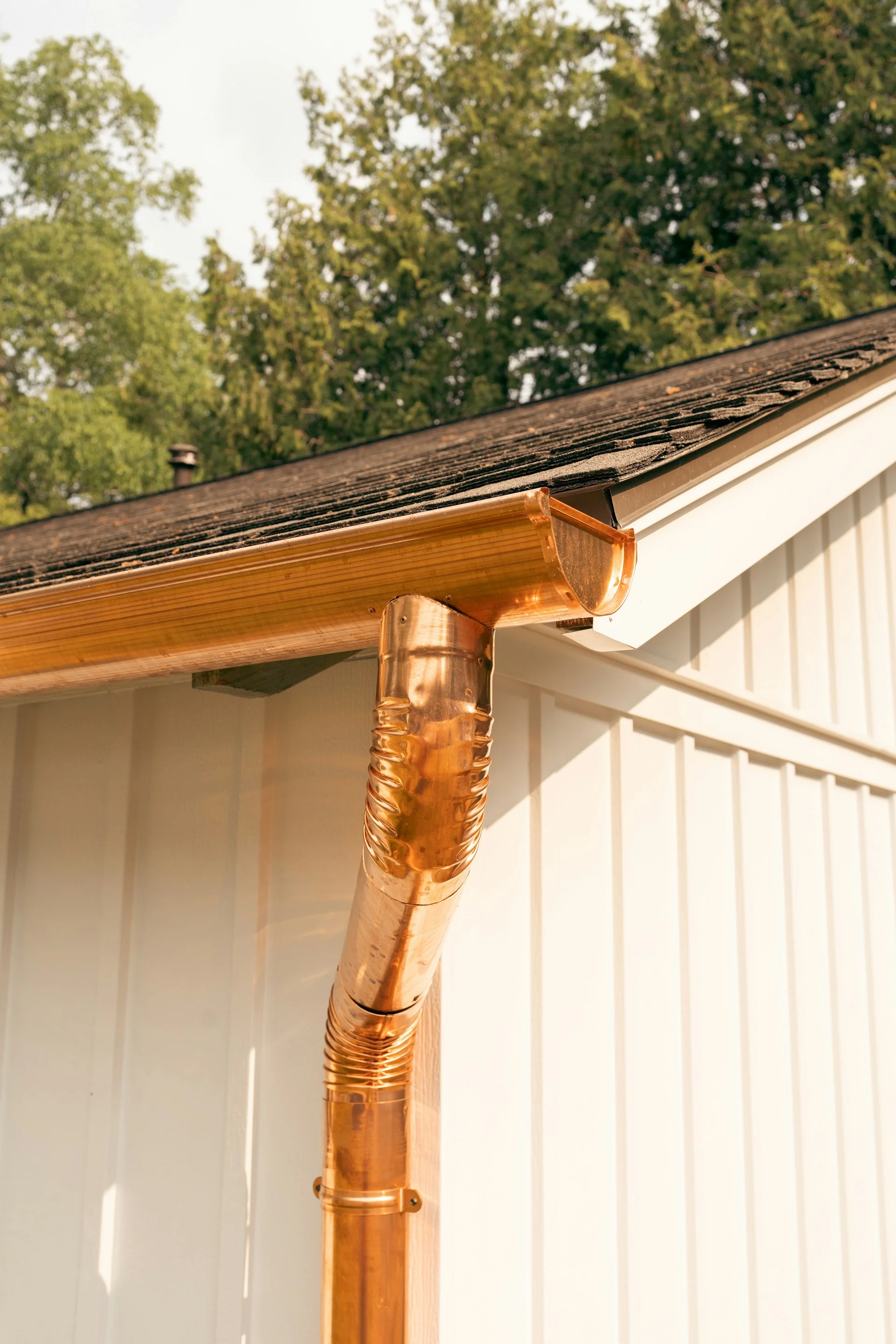 New gutters installation