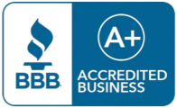 A plus BBB rating badge