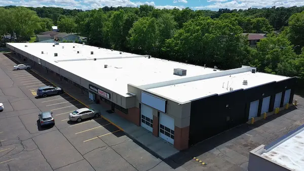 Commercial TPO flat roof replacement in Eau Claire, WI