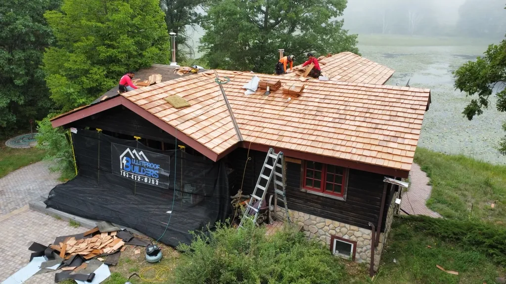 cedar shake roof replacement project for a Minnesota home