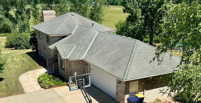 Residential roof before replacement