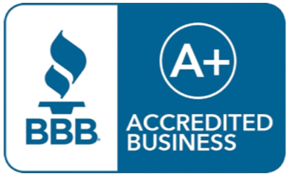A plus BBB rating badge